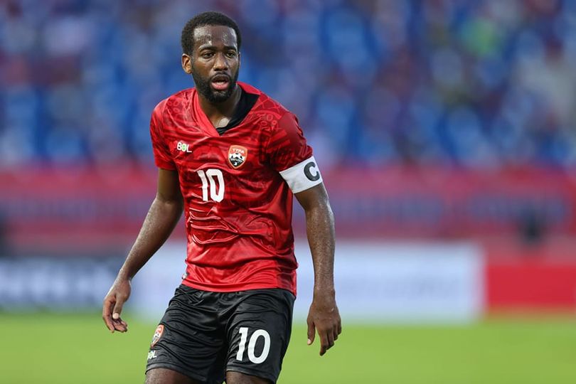 CHIANG MAI, THAILAND - SEPTEMBER 22: Kevin Molino of Trinidad and Tobago in action during the international friendly match between Trinidad and Tobago and Tajikistan at 700th Anniversary Stadium on September 22, 2022 in Chiang Mai, Thailand. (Photo by Pakawich Damrongkiattisak/Getty Images)